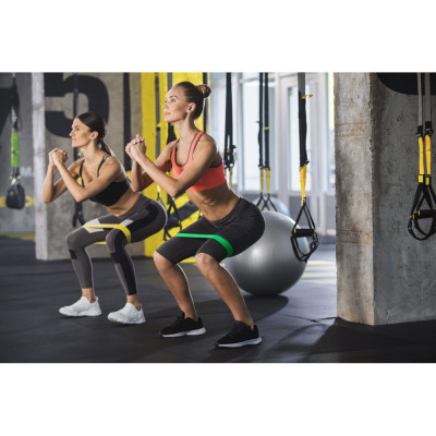 BURPEE. Set of elasticated resistance bands with non-woven pouch